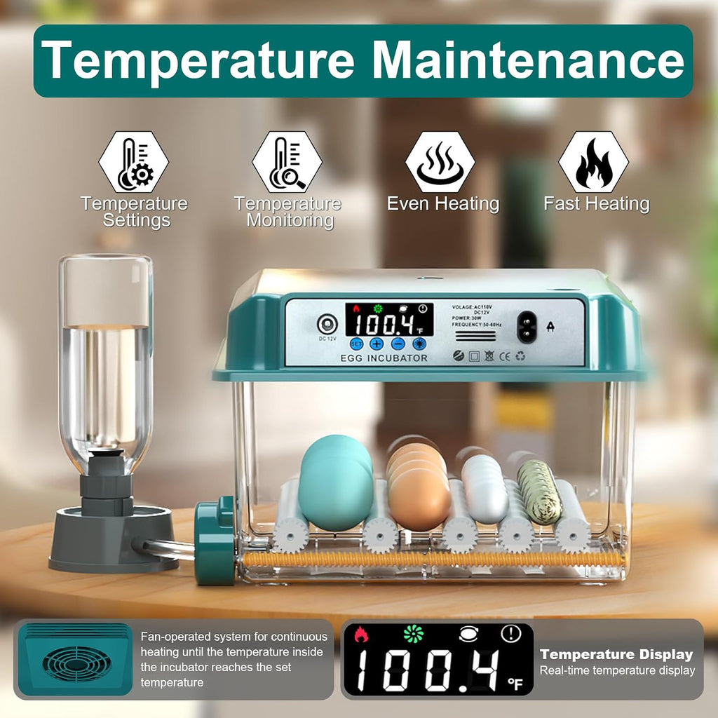 16 egg incubator with automatic turner, product photo 2