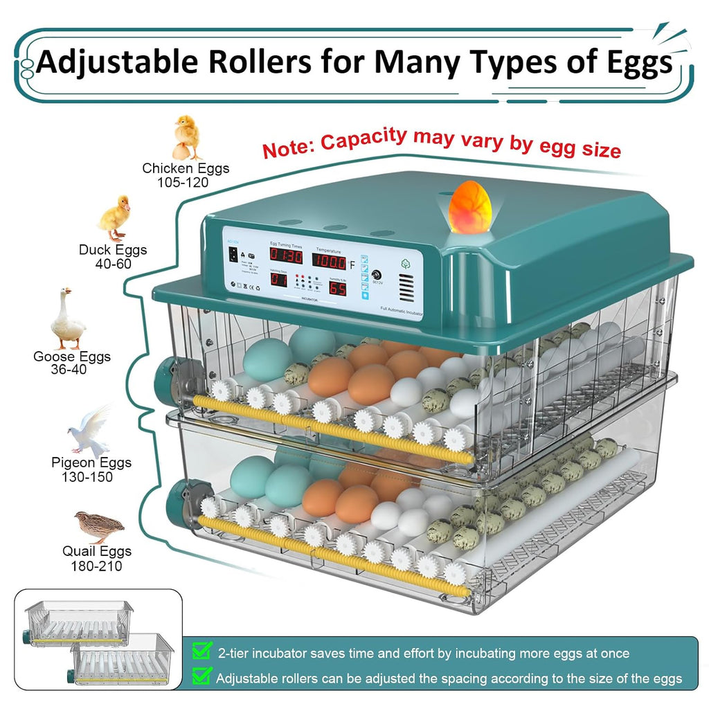 120 egg incubator with 5 preset modes, product photo 8