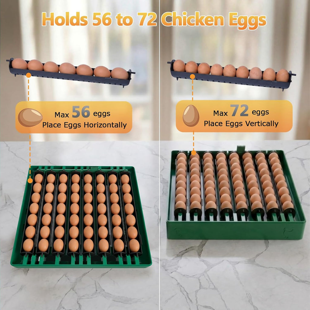 72 egg incubator for quail eggs, product photo 2