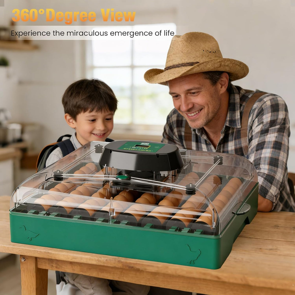 72 egg incubator for quail eggs, product photo 8