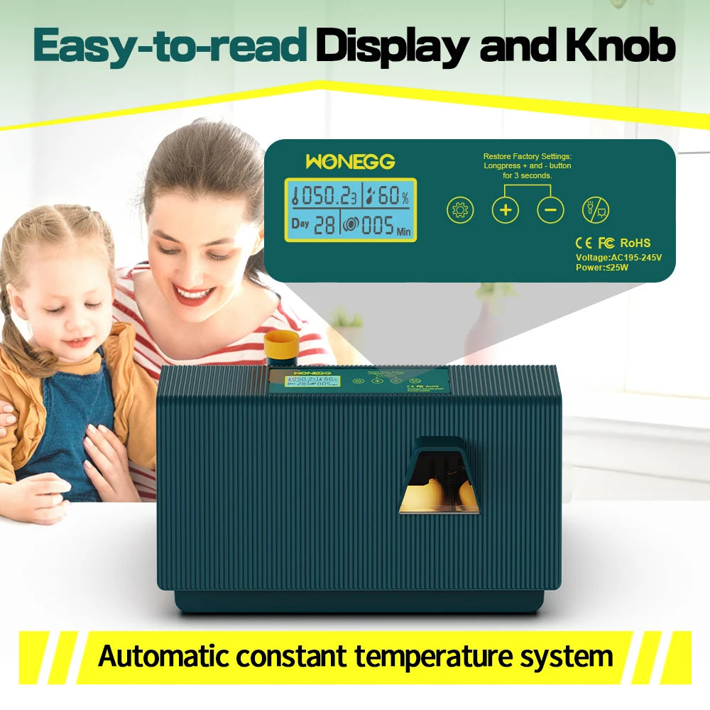 10 egg classroom incubator with candler, product photo 2