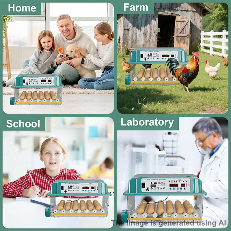 36 egg incubator with egg candler, product photo 9