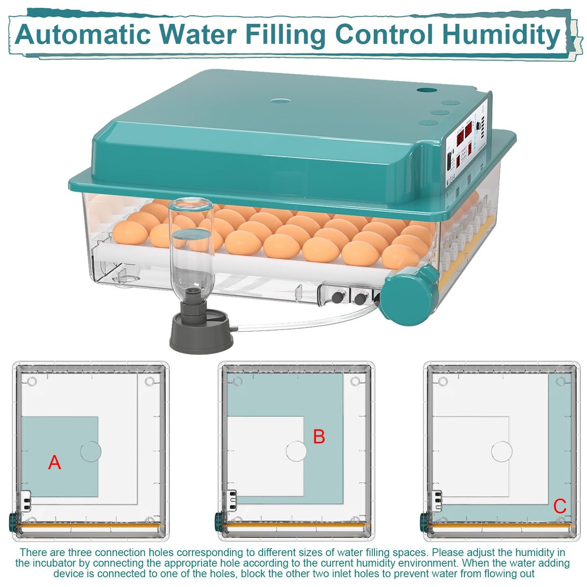 64 egg incubator with day counter, product photo 4