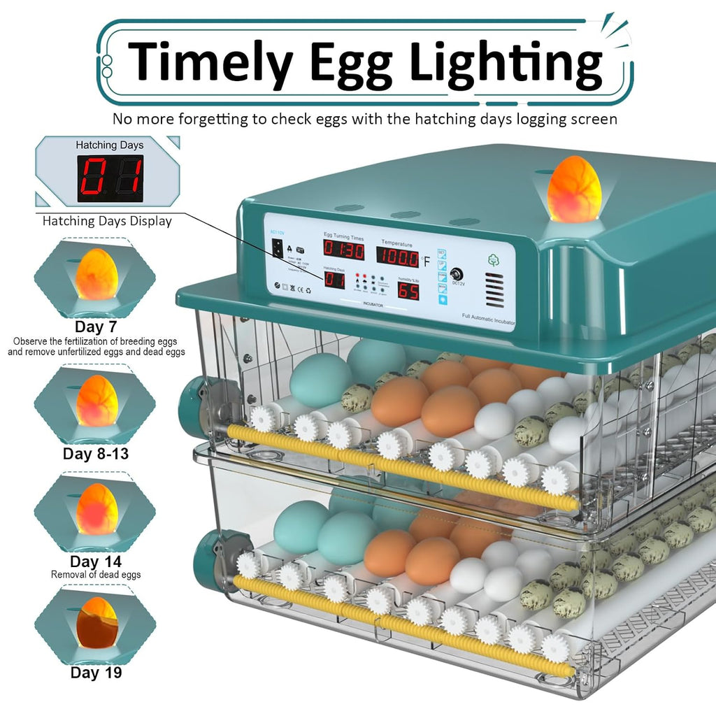 120 egg incubator with 5 preset modes, product photo 7