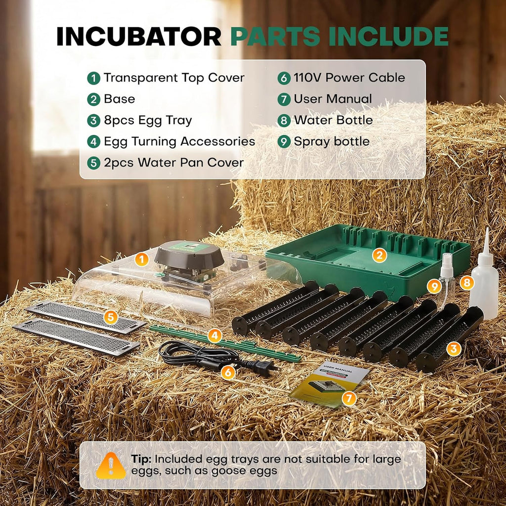 72 egg incubator with humidity pump, product photo 8