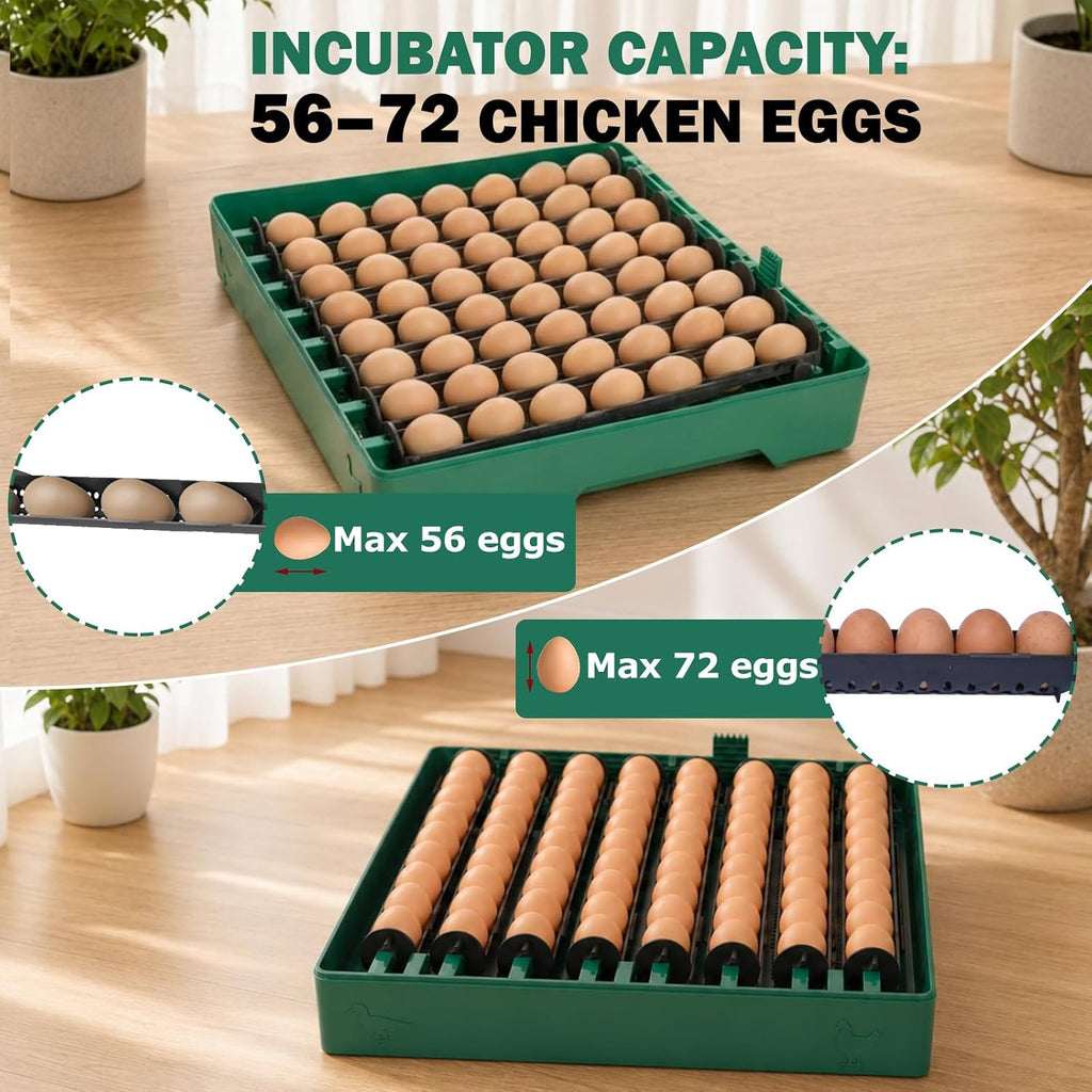 72 egg incubator with humidity pump, product photo 2